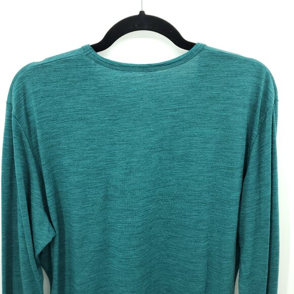 Seg'ments 100% Merino Wool Crew Neck Long Sleeve Base Layer Top XL Teal/Blue - Picture 9 of 14